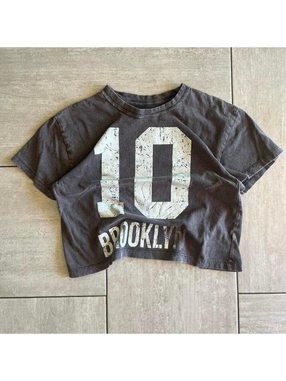 Social Culture grey Brooklyn cropped tee  #croptop